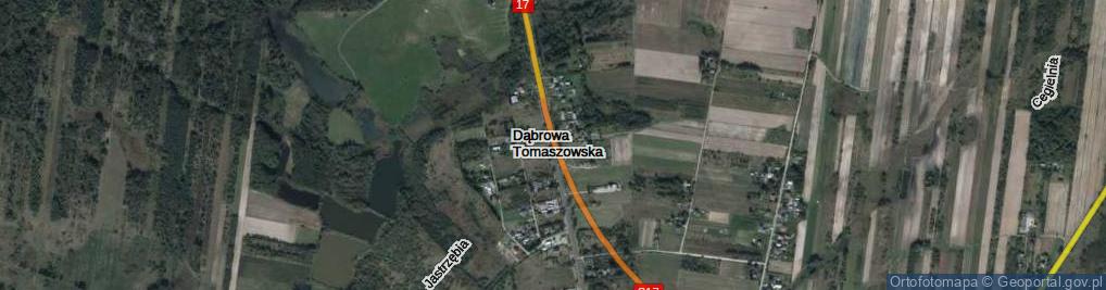 Zdjęcie satelitarne Dąbrowa Tomaszowska ul.